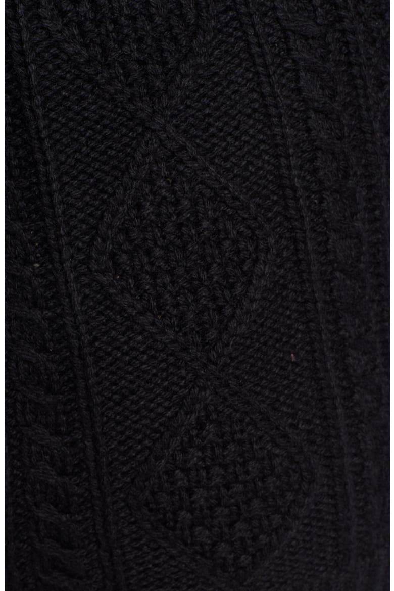 Fisherwoman Cardigan, Alternate, color, BLACK
