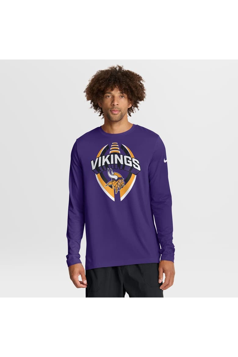 Men's Nike Purple Minnesota Vikings Primetime Legend Icon Performance Long Sleeve T-Shirt, Main, color, Purple