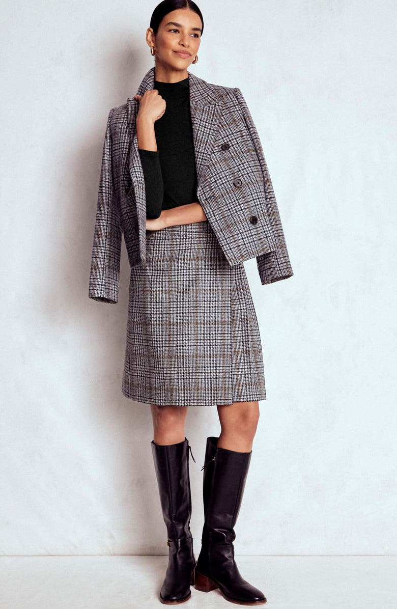 Boden Puff Shoulder Jersey Top, Alternate, color, Black