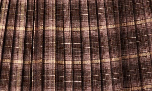 Scotch & Soda Pleated Miniskirt In Brown
