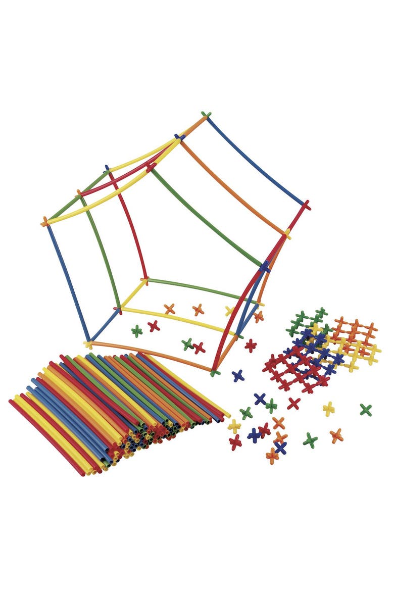 Straws and Connectors - 400 Pieces, Alternate, color, Multicolor