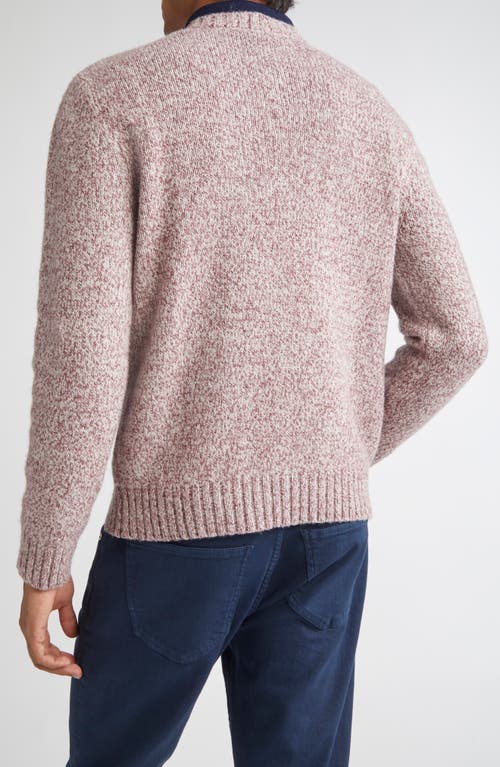 Eleventy Wool Crewneck Sweater In Pink