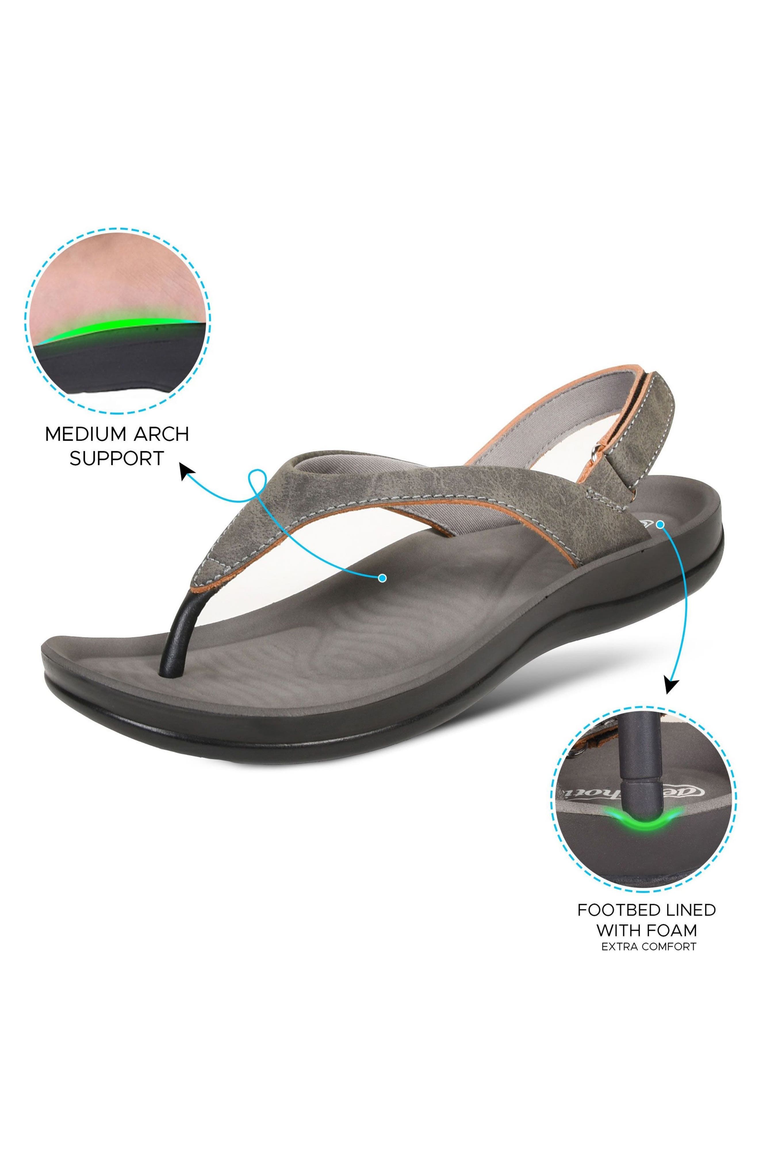 AEROTHOTIC Verra Sandal, Alternate, color, Grey