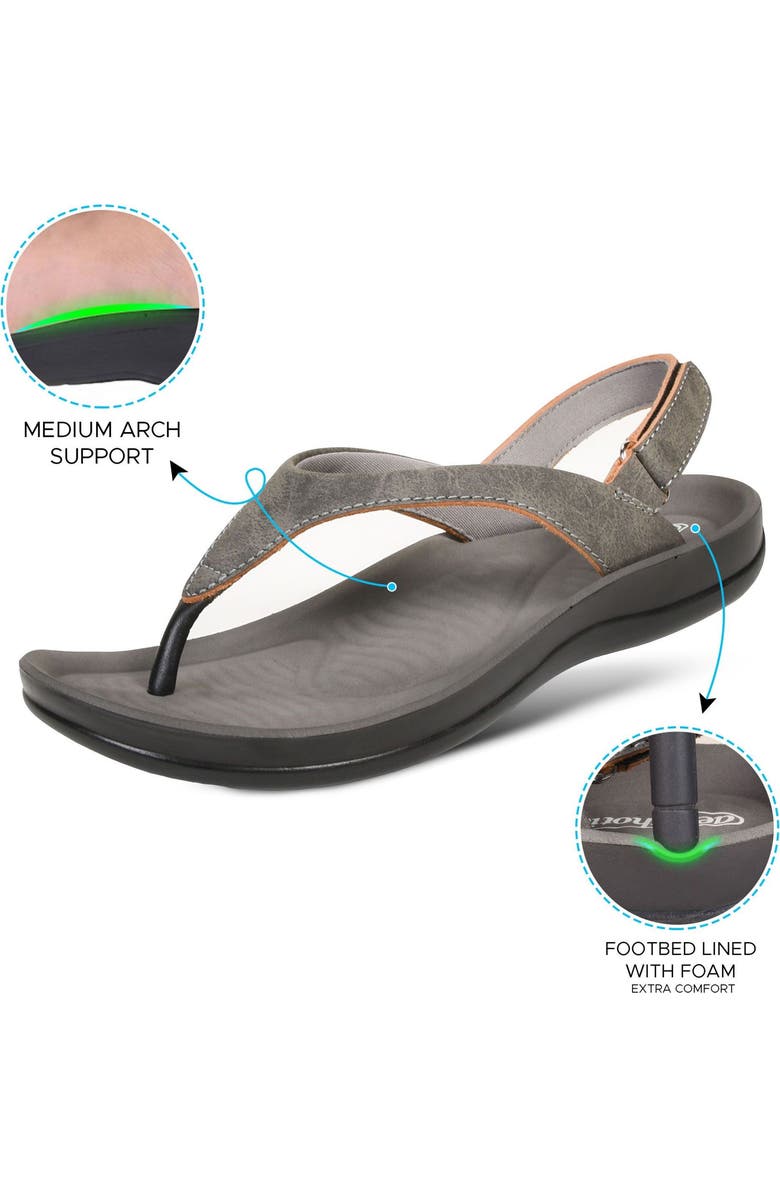 AEROTHOTIC Verra Sandal, Alternate, color, Grey
