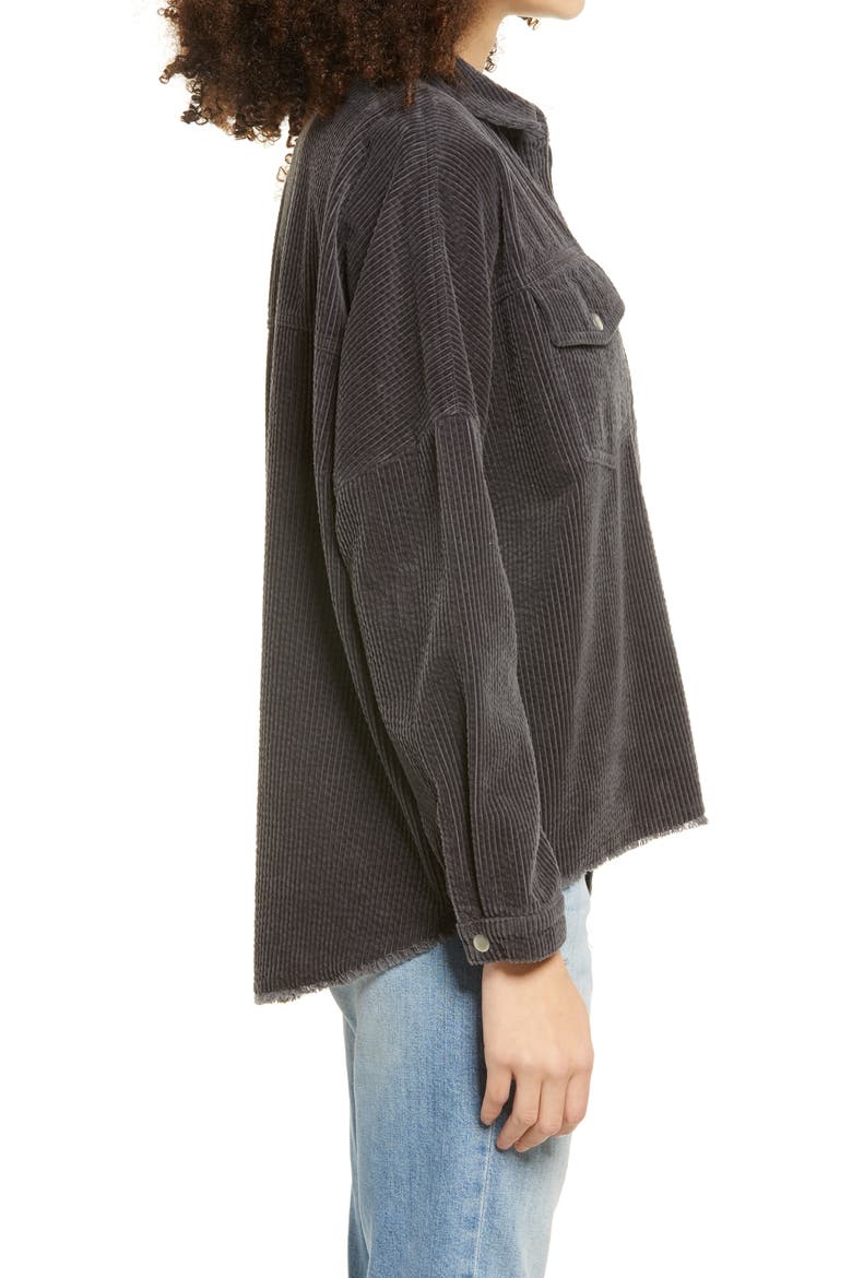 Corduroy Shirt Jacket, Alternate, color, GREY