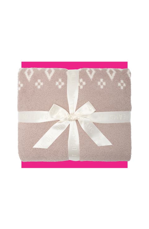 CozyChic Fair Isle Diamond Throw Blanket