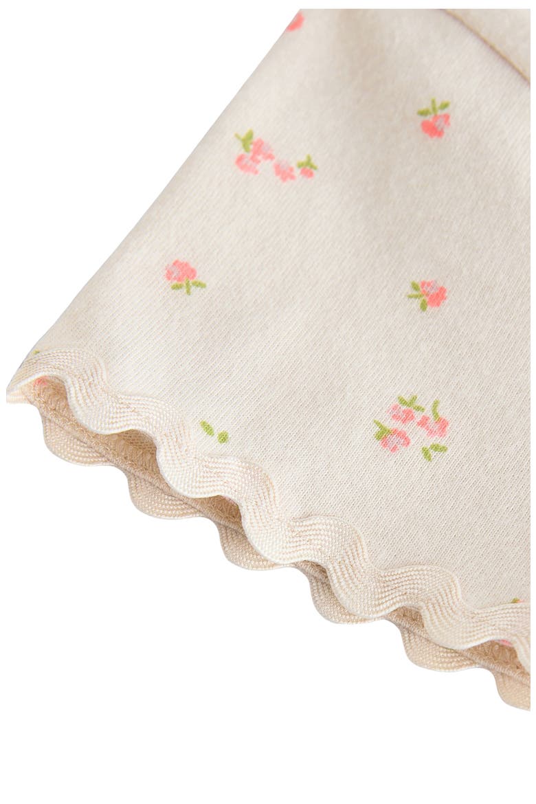 Kids' Ditsy Floral Rickrack Trim Cotton T-Shirt, Alternate, color, NEUTRAL