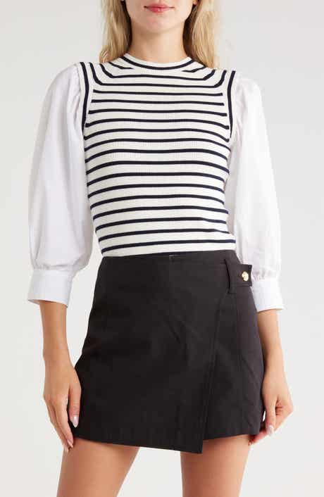 Derek Lam 10 Crosby Tirza Mixed Media Sweater