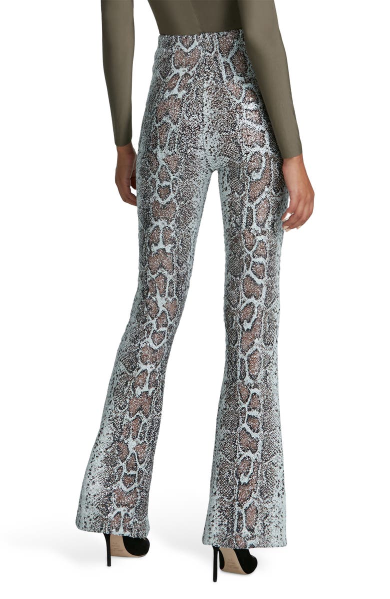 Commando Sequin Animal Flare Leggings, Alternate, color, Copper Snake