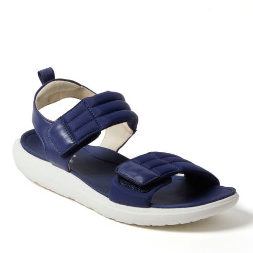 Dearfoams Thea Quarter Strap Sandal In Navy