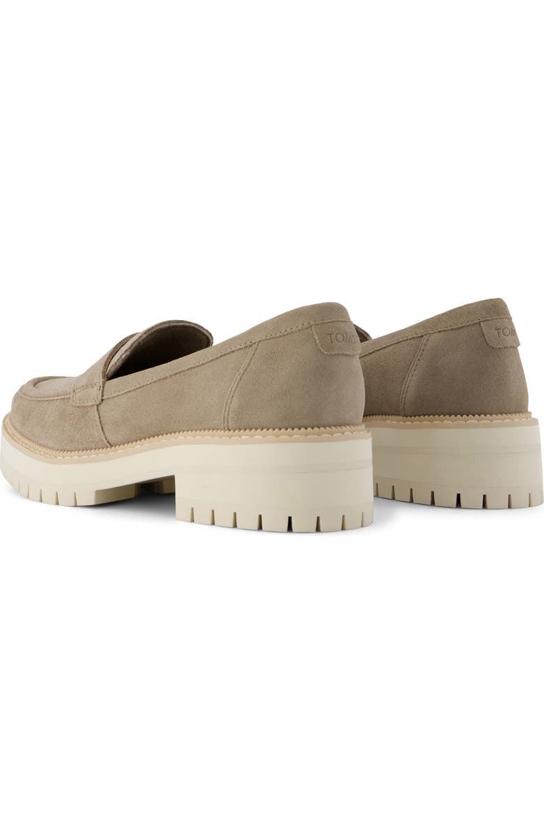 TOMS Cara Platform Penny Loafer, Alternate, color, Medium Beige