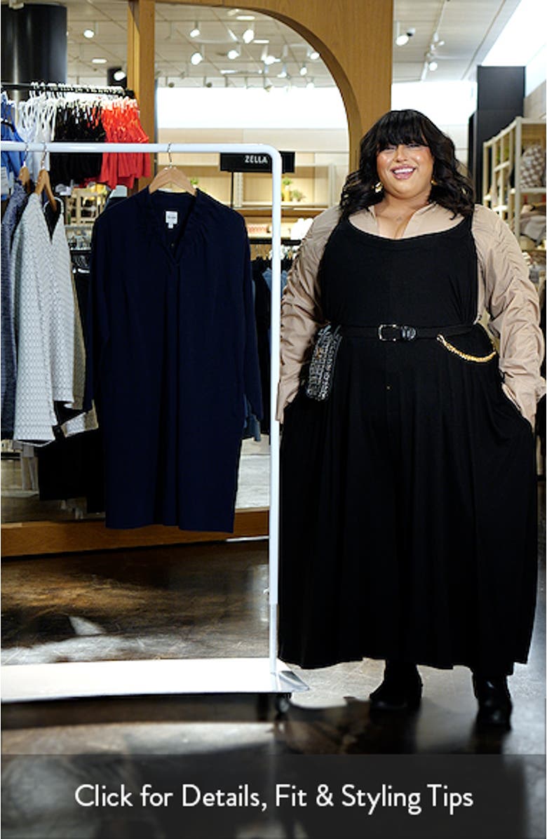 Ruffle Collar Long Sleeve A-Line Dress, sales video thumbnail