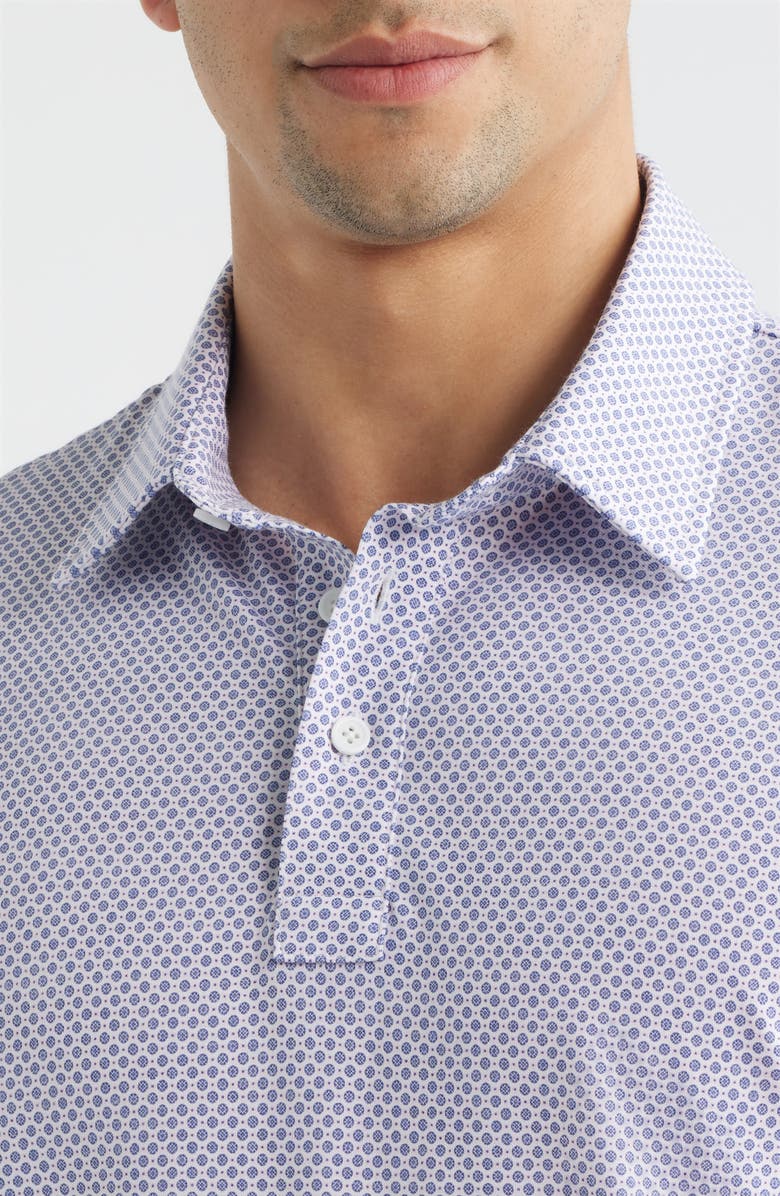 G/FORE All Play Mosaic Print Performance Golf Polo, Alternate, color, Blush