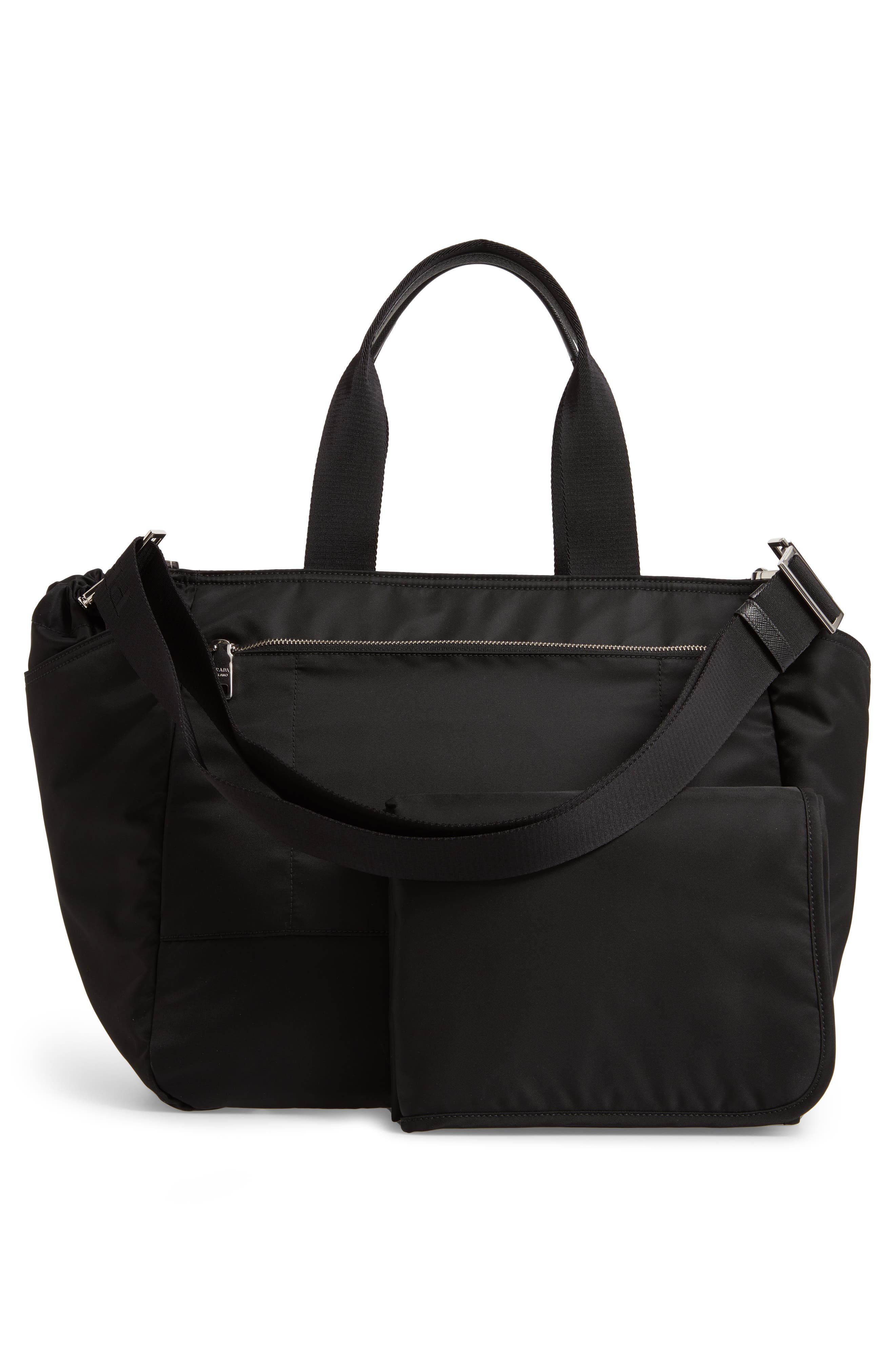Prada Vela Nylon Baby Bag, Alternate, color, 