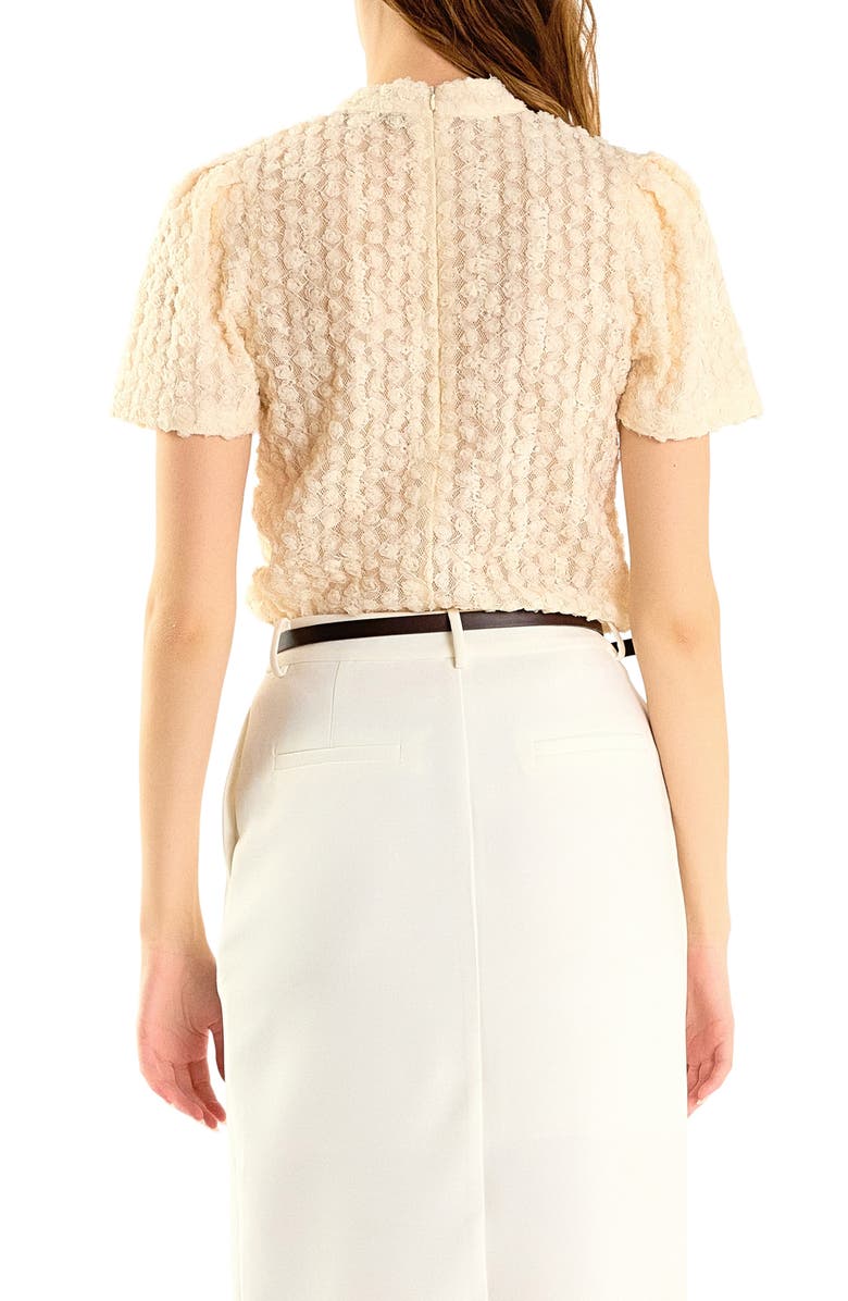 Endless Rose Textured Lace Shirt, Alternate, color, Ivory