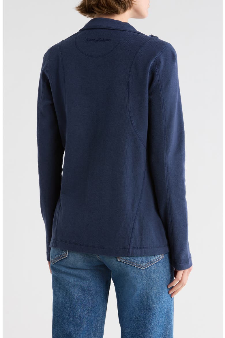 Brushed Rib Full Zip Sweatshirt, Alternate, color, OCEAN DEEP