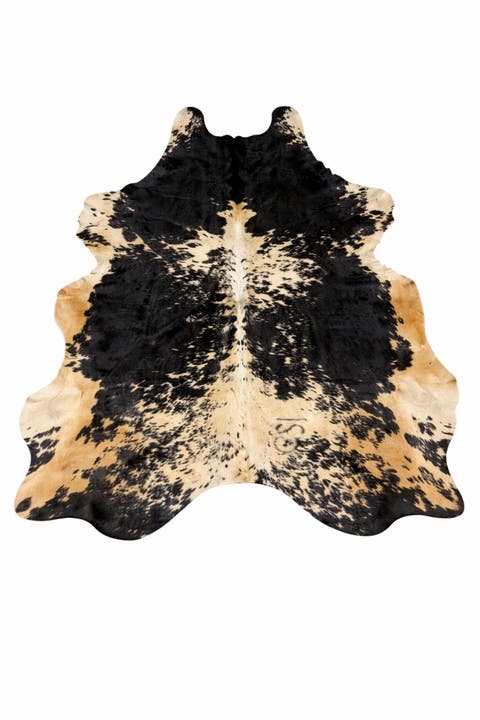 Eco Hides Lazlo Black Speckled Cowhide Rug  7'8" × 5'11"