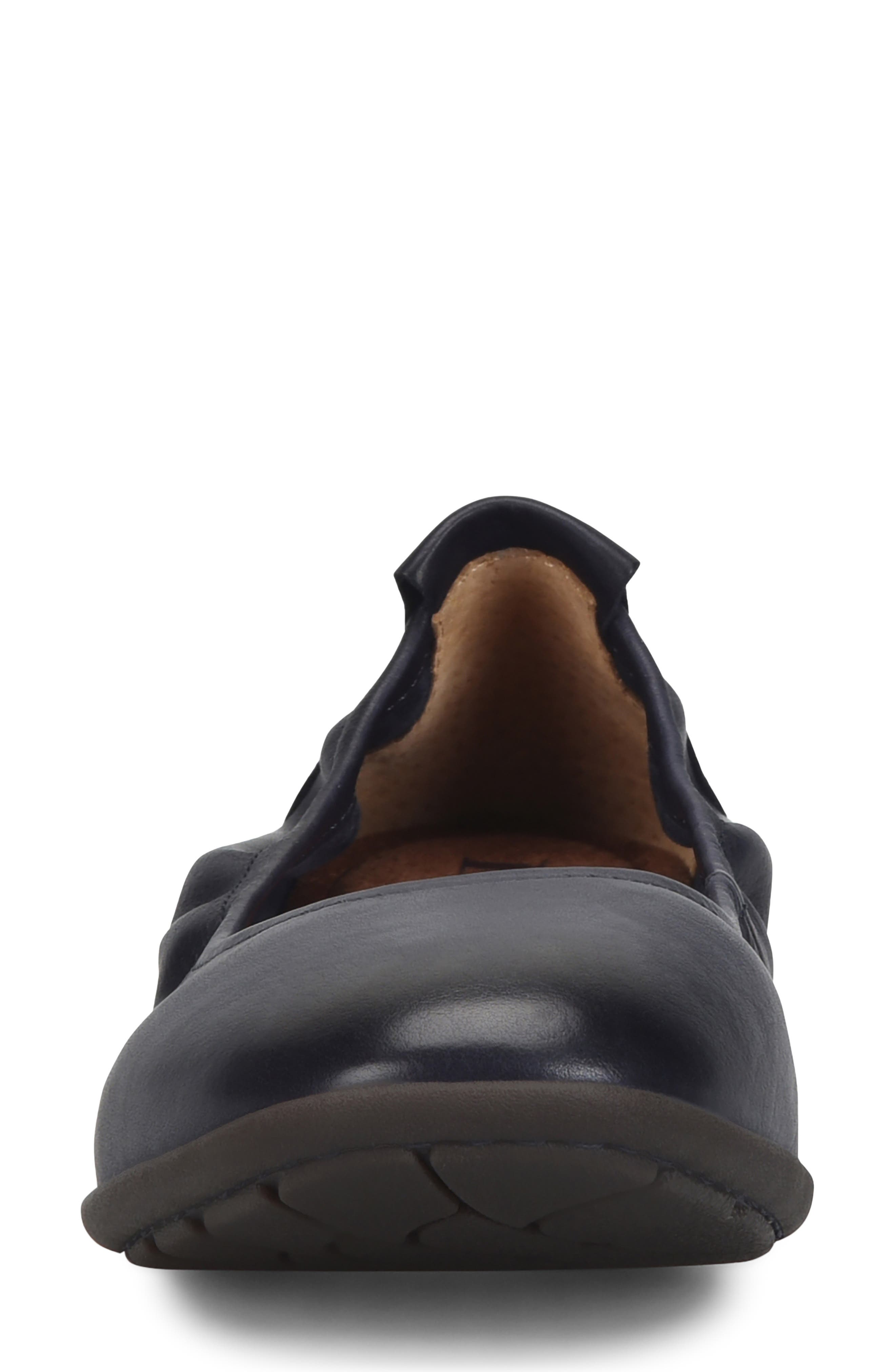 Felicity Leather Flat, Alternate, color, NAVY LEATHER