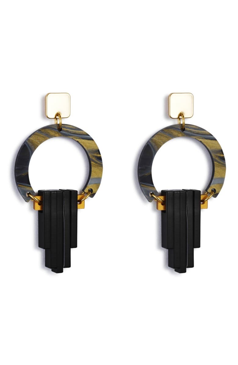 Toolally Art Deco Chandeliers - Black Swirl, Main, color, Black Swirl