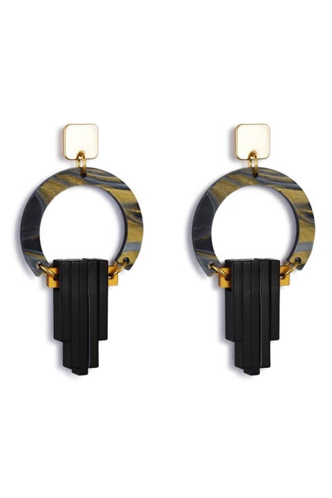 Art Deco Chandeliers - Black Swirl