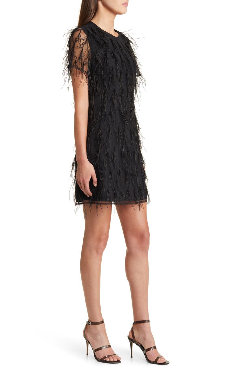Milly Rana Feather Minidress, Alternate, color, 
