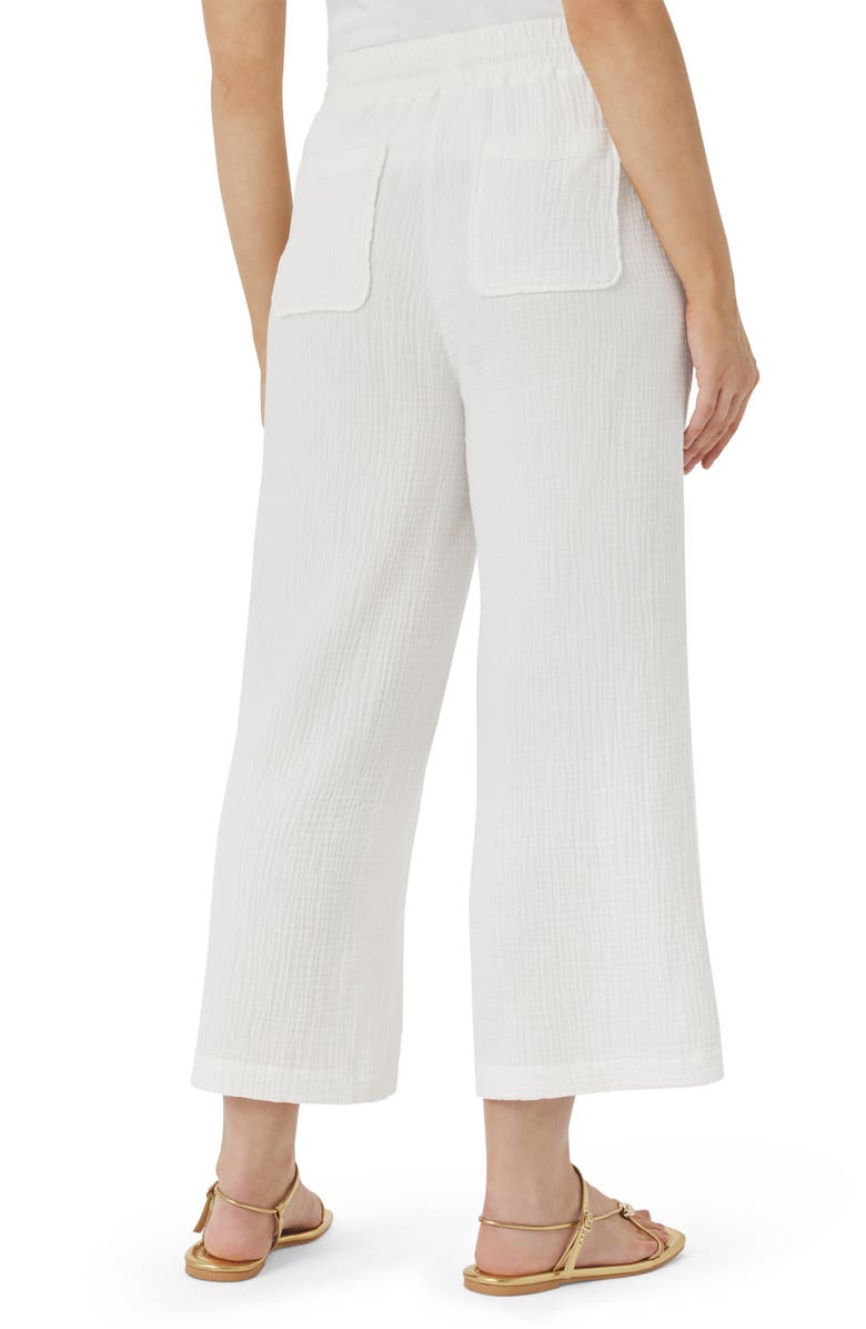 Splendid Ava Cotton Gauze Drawstring Pants, Alternate, color, White