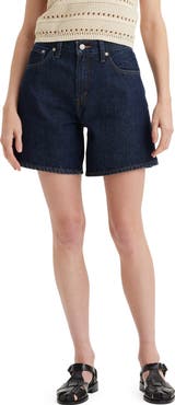 Levi's High Waist Mid Thigh Baggy Denim Shorts