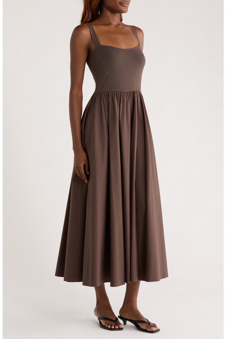 Fit & Flare Sundress, Alternate, color, CHOCOLATE