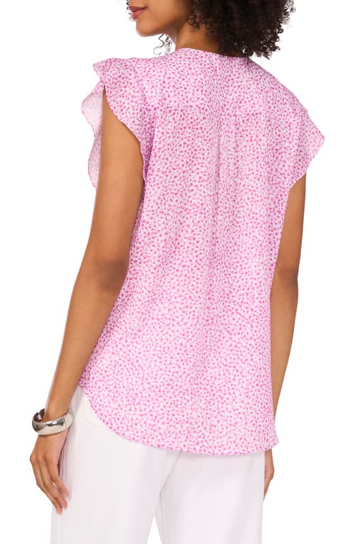 Vince Camuto Ruffled Sleeve V Neck Top