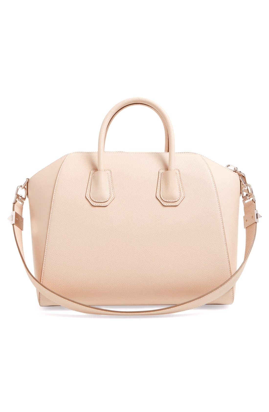 'Medium Antigona' Sugar Leather Satchel, Alternate, color, NUDE