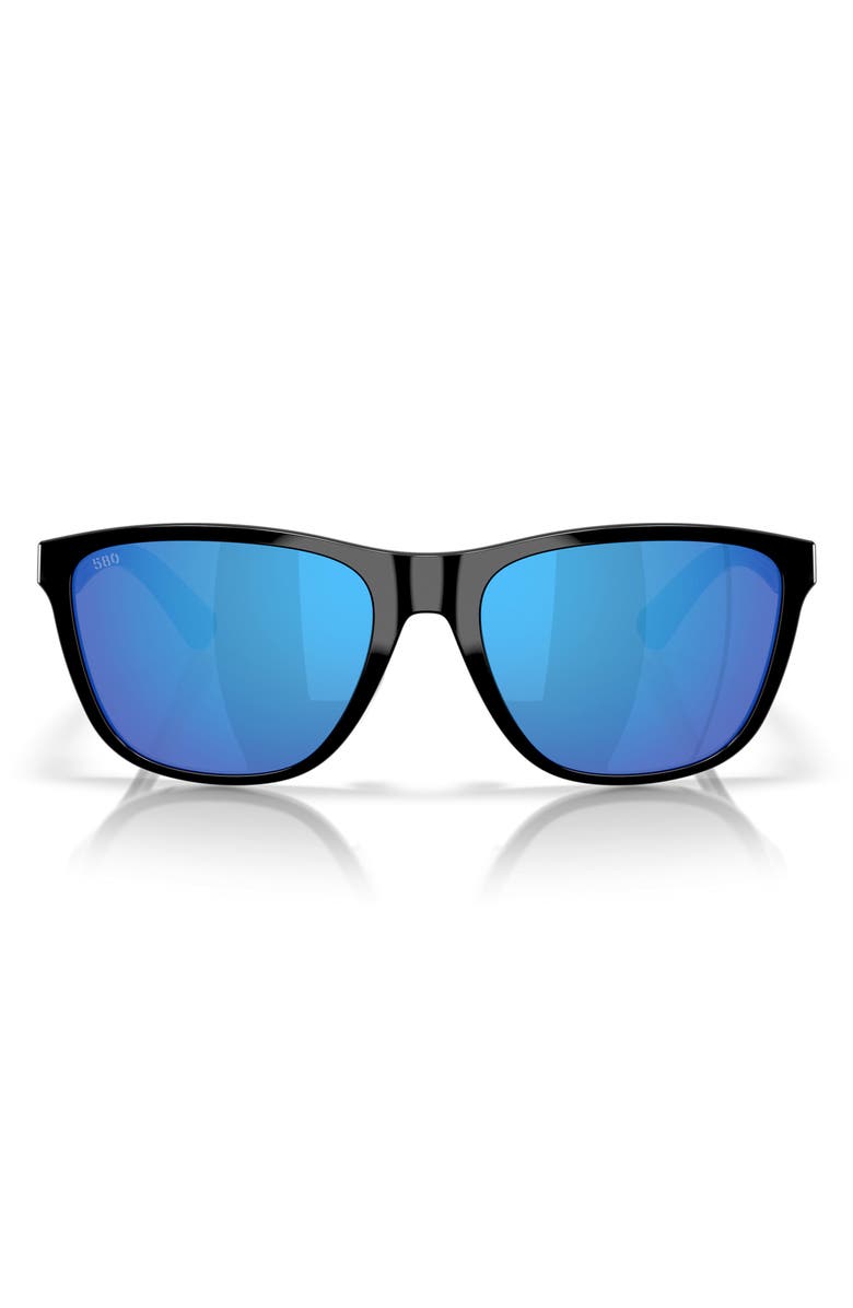 Costa Del Mar Corrientes 57mm Sunglasses, Main, color, Black / Blue Mirror