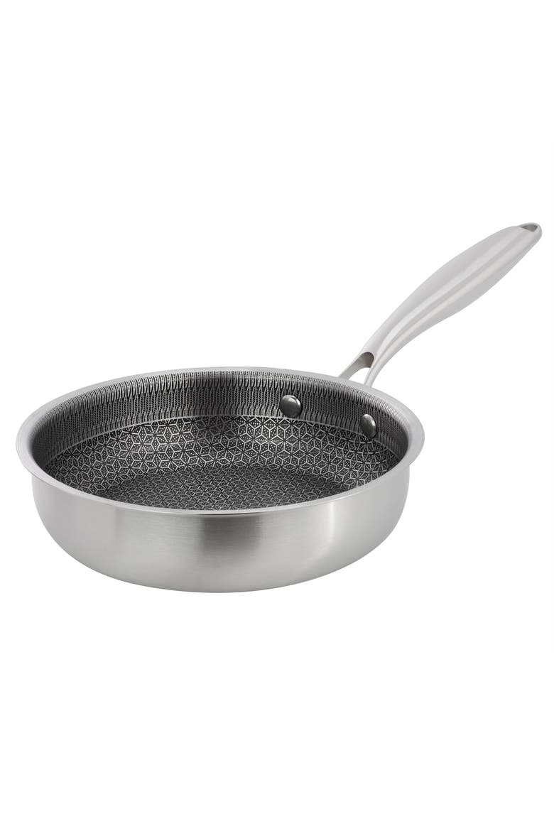 8in Hybrid Nonstick Stainless Steel Frying Pan Silver, Main, color, Silver