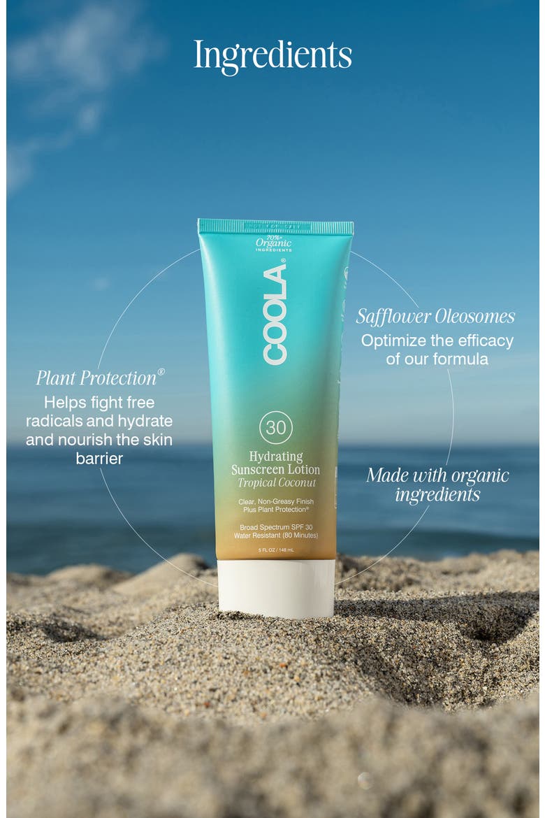 Suncare Tropical Coconut Classic Body Organic Sunscreen Lotion SPF 30, Alternate, color, NO COLOR