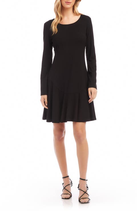 Montana Long Sleeve A-Line Jersey Dress