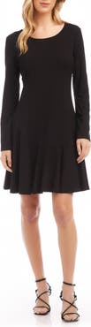 Karen Kane Montana Long Sleeve A-Line Jersey Dress