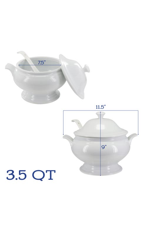 Bia Cordon Bleu Soup Tureen & Lions Head Bowl Set In White