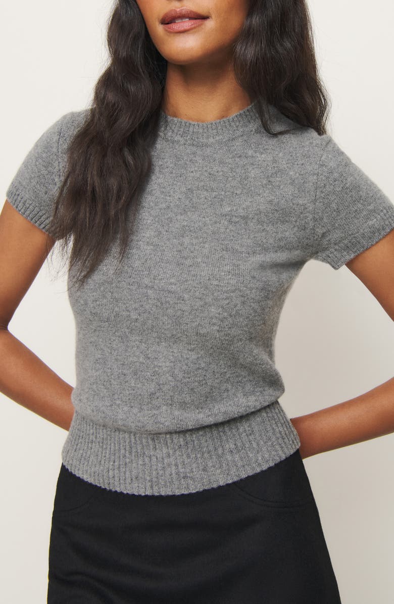 Reformation x Kacey Musgraves Natalie Short Sleeve Wool Sweater, Main, color,
