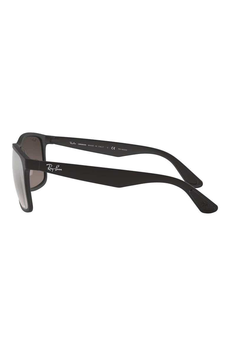 Tech 62mm Polarized Wayfarer Sunglasses, Alternate, color, MAT BLACK/BLUEGOLD MIRROR GRAD