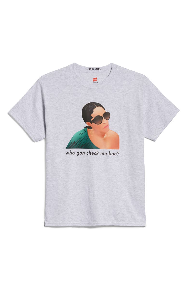 Hanes She by Shereè Who Gon' Check Me Boo Tee, Main, color,