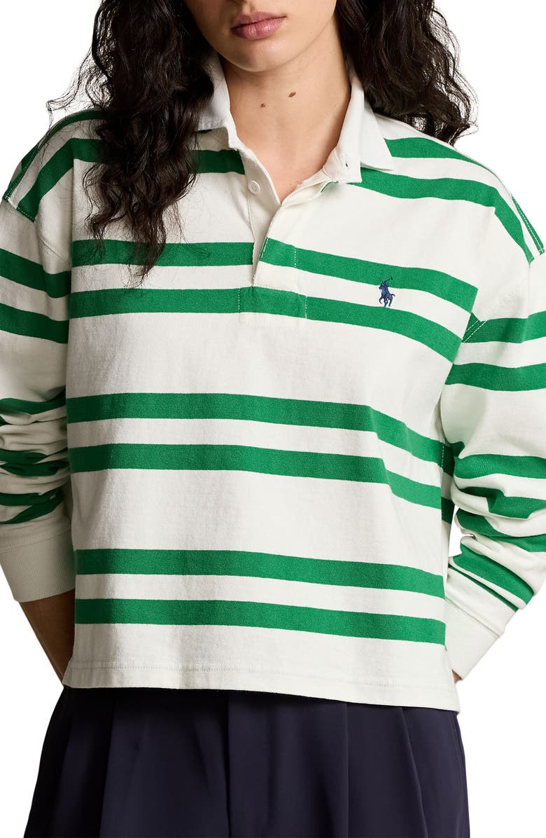 Polo Ralph Lauren Stripe Cotton Rugby Shirt, Main, color,