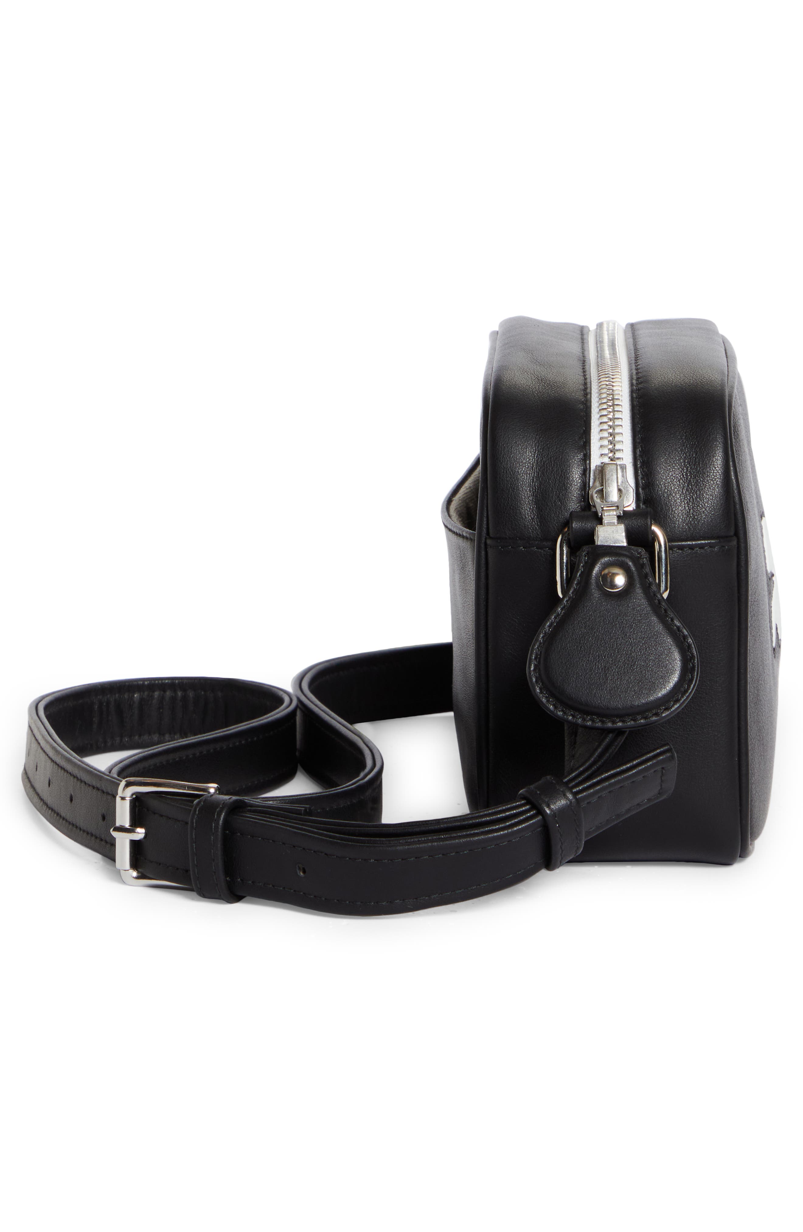 Courrèges Leather Crossbody Camera Bag, Alternate, color, 