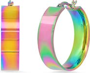 STEELTIME HMY JEWELRY Rainbow Hoop Earrings
