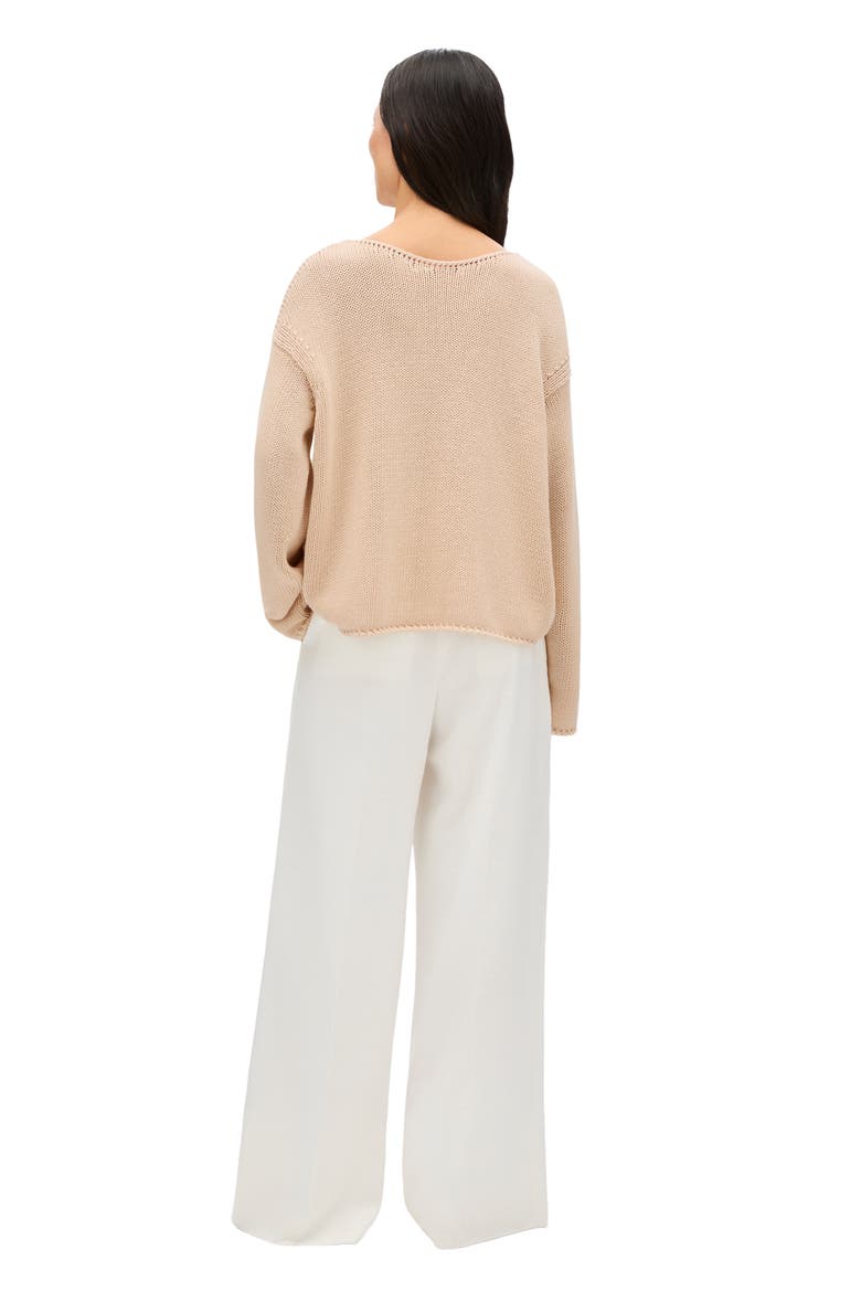 Draped Knit Sweater, Alternate, color, Sand