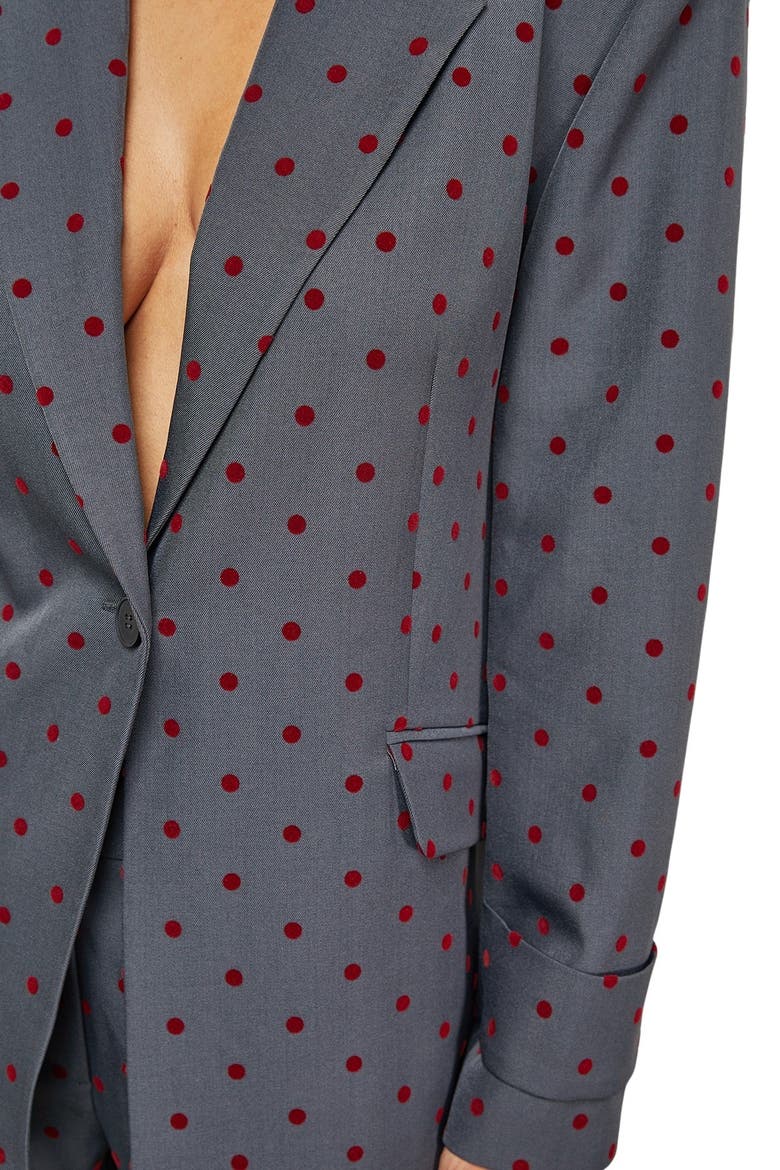 Velvet Spot Blazer, Alternate, color, Grey