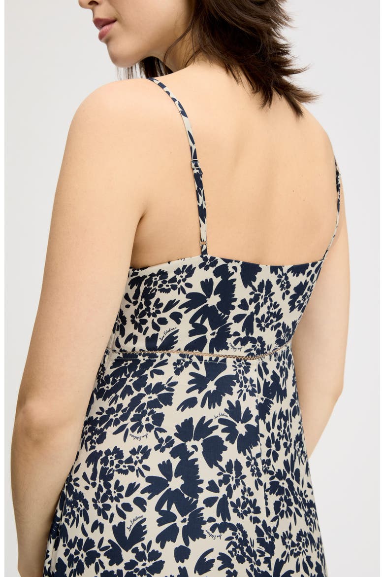 Floral Print Maxi Slipdress, Alternate, color, ALMOND UNTAMED GARDEN