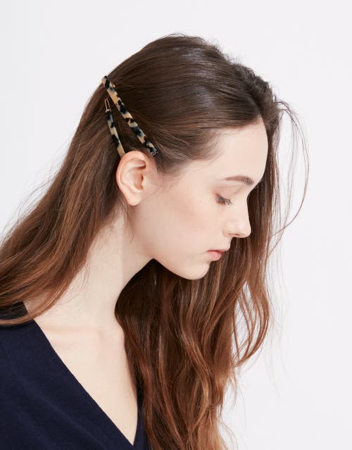 Alexandre De Paris Le Marais Tortoise Shell Strass Acetate Side Barette In Brown