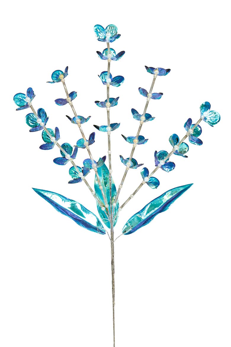 Glistening Branch Spray, Set of 6, Main, color, Shiny Blue