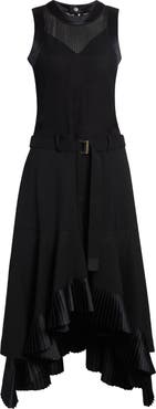 Sacai Suiting X Satin Dress