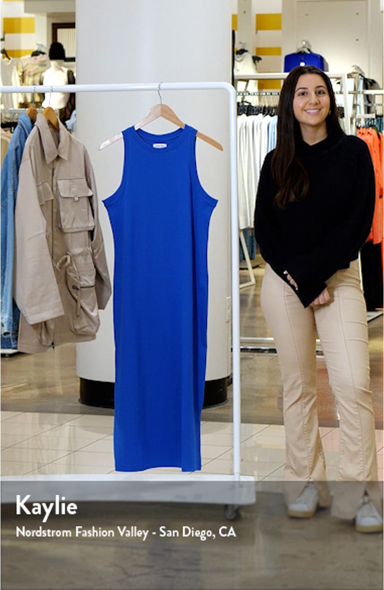 Stretch Cotton Ribbed Tank Dress
