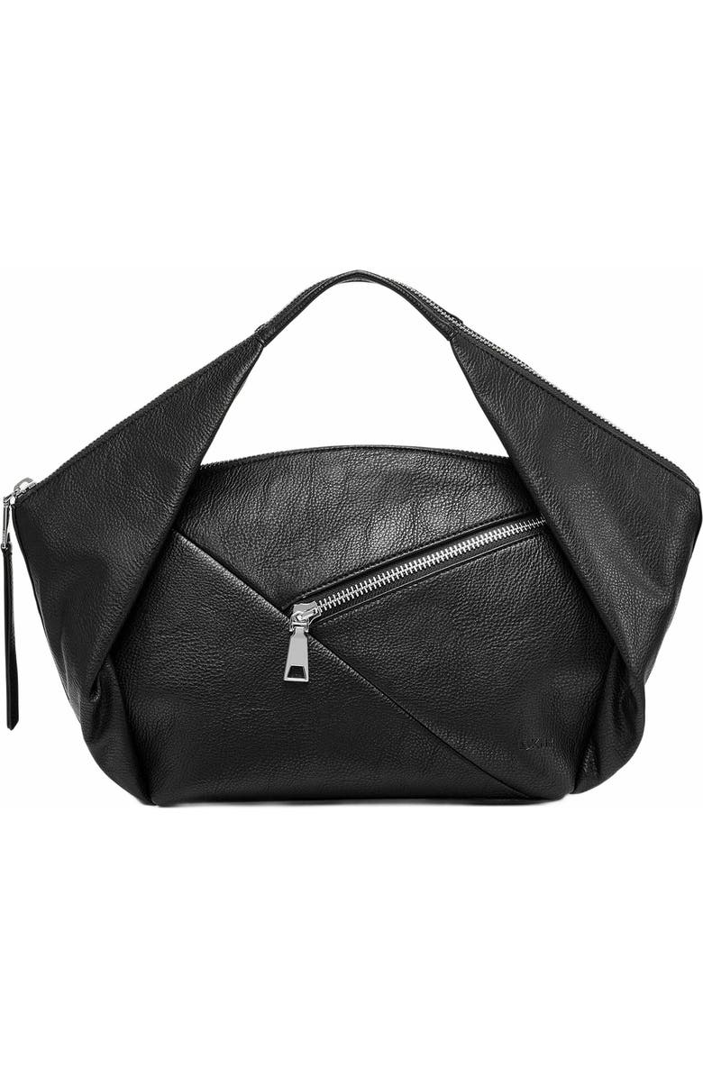 DKNY Monroe Satchel, Main, color, Black/Silver